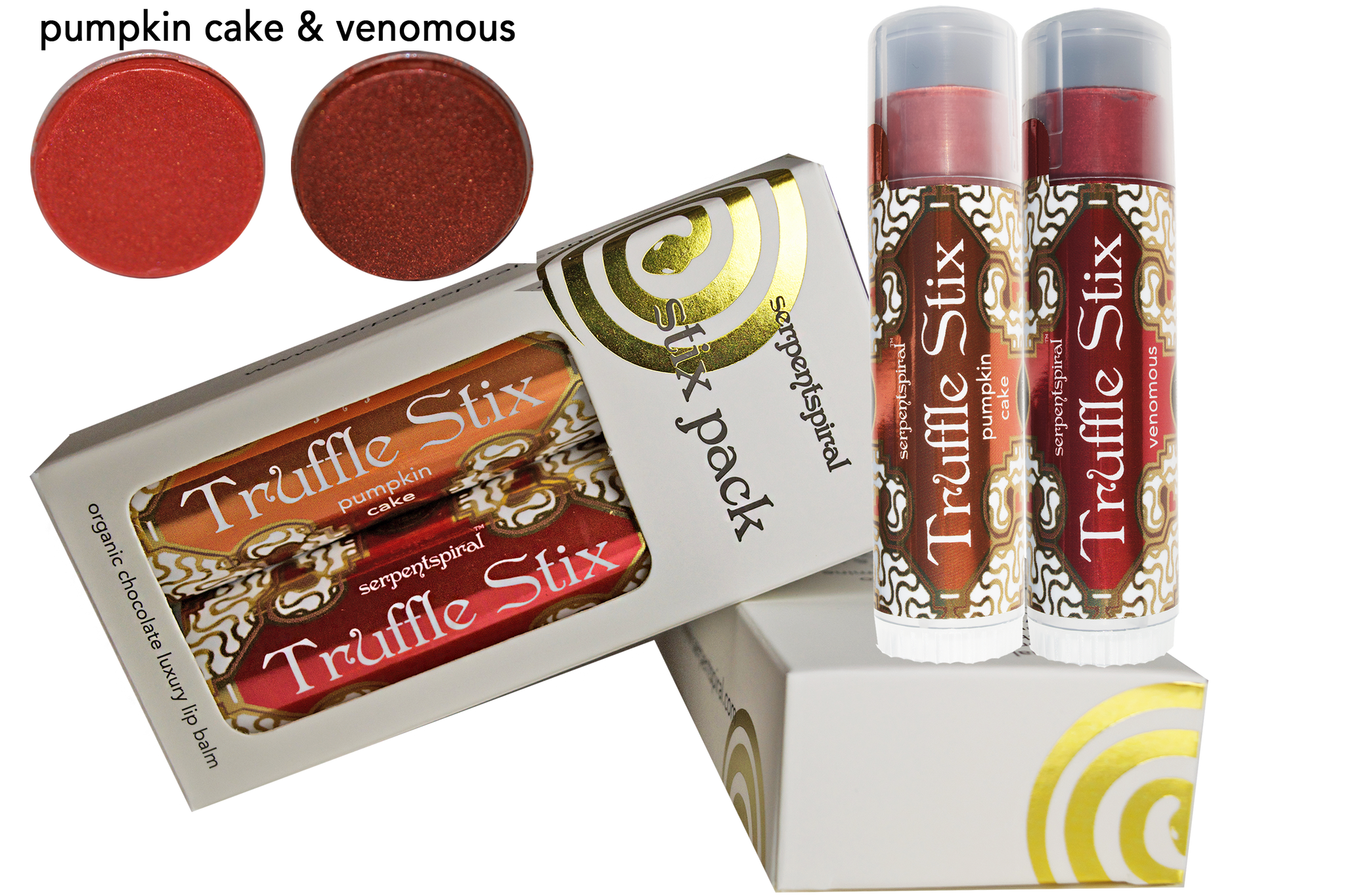 Truffle Stix ~ stix pack of 2 organic chocolate luxury lip balms