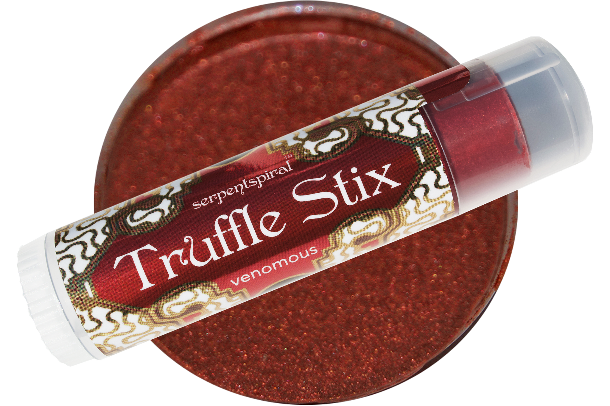 Truffle Stix ~ venomous (a.k.a. sedona seduction) organic luxury chocolate lip balm