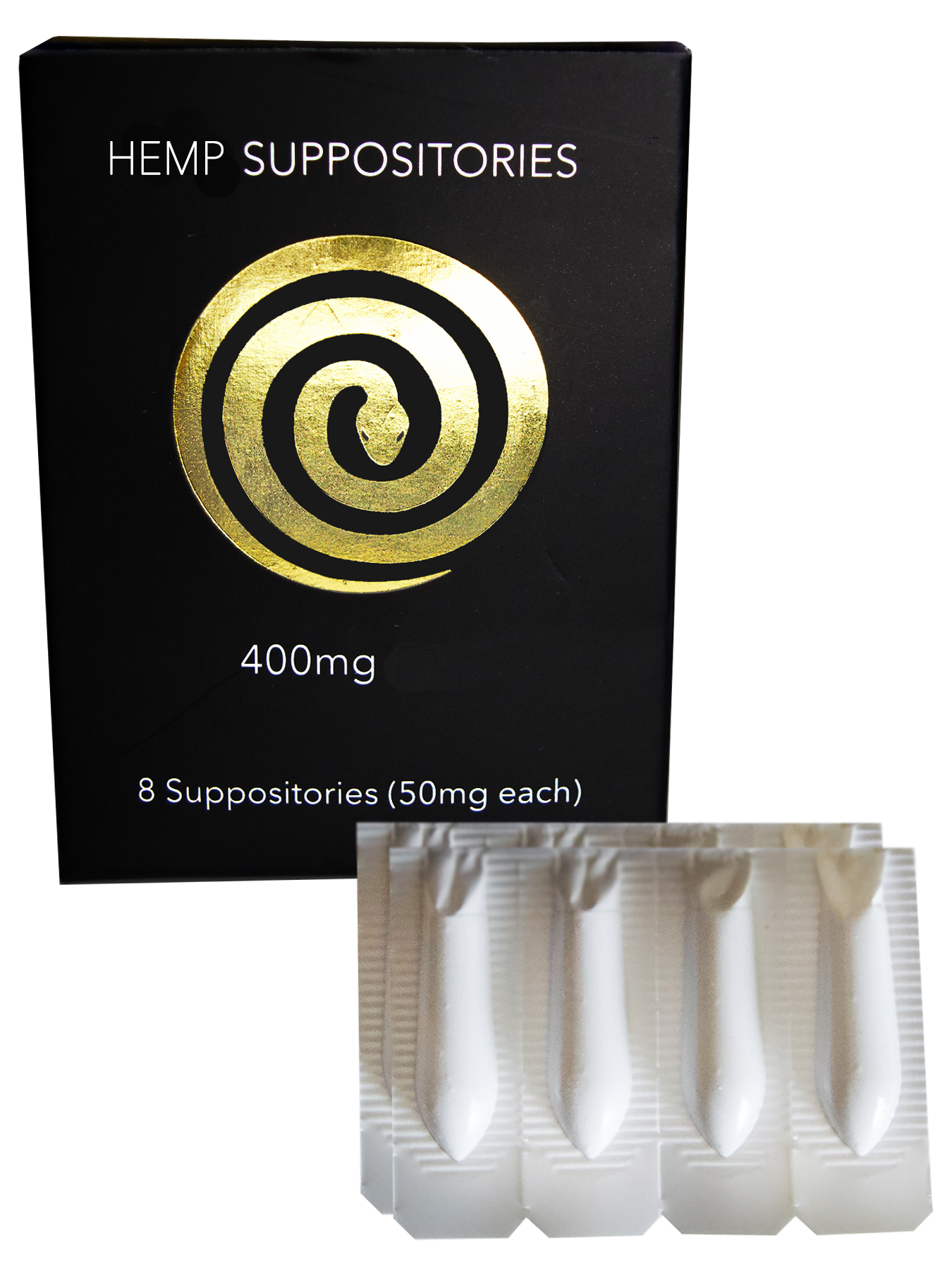 Hemp Suppositories ~ (400mg) organic cacao butter