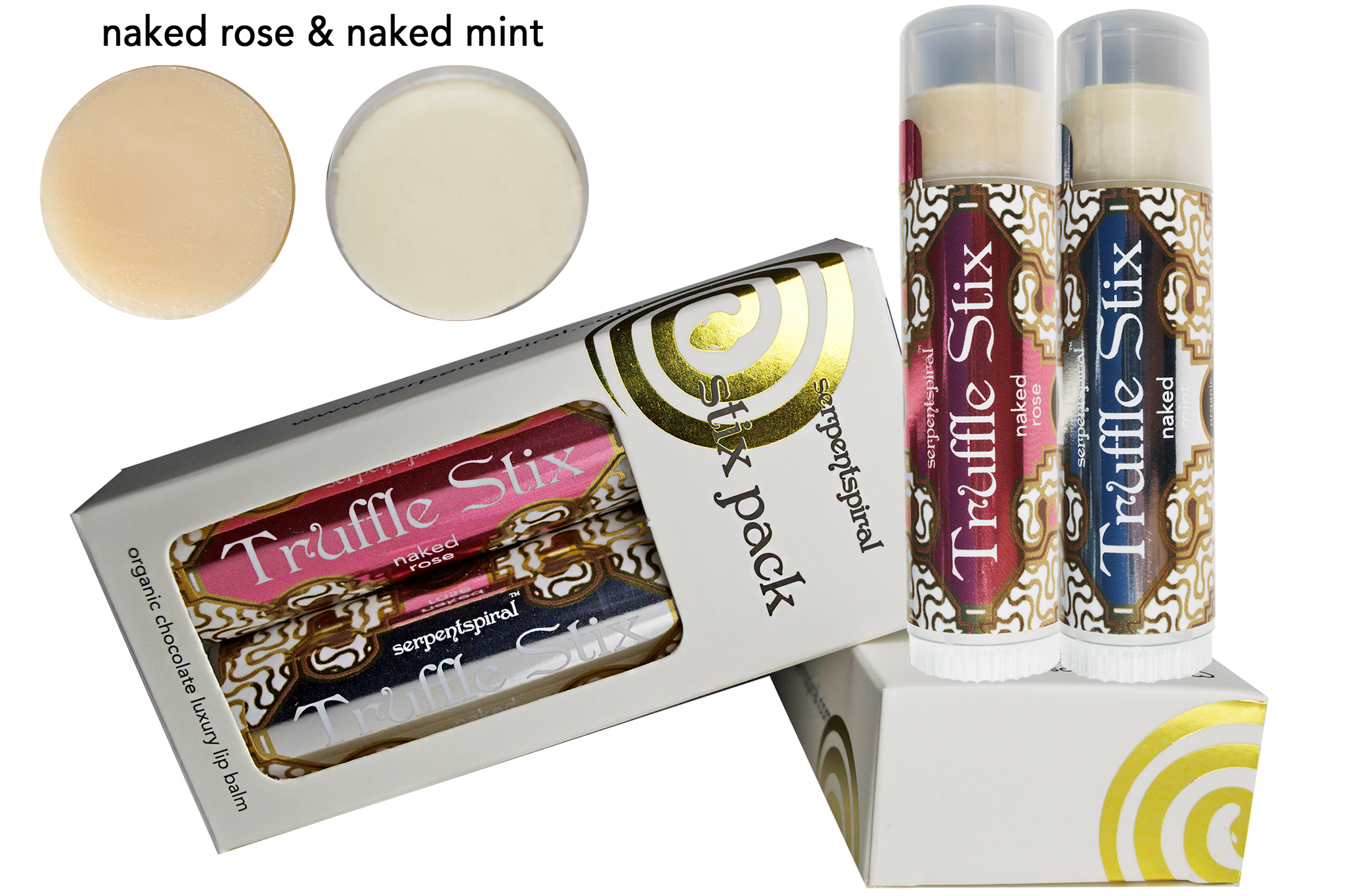 Truffle Stix ~ stix pack of 2 organic chocolate luxury lip balms
