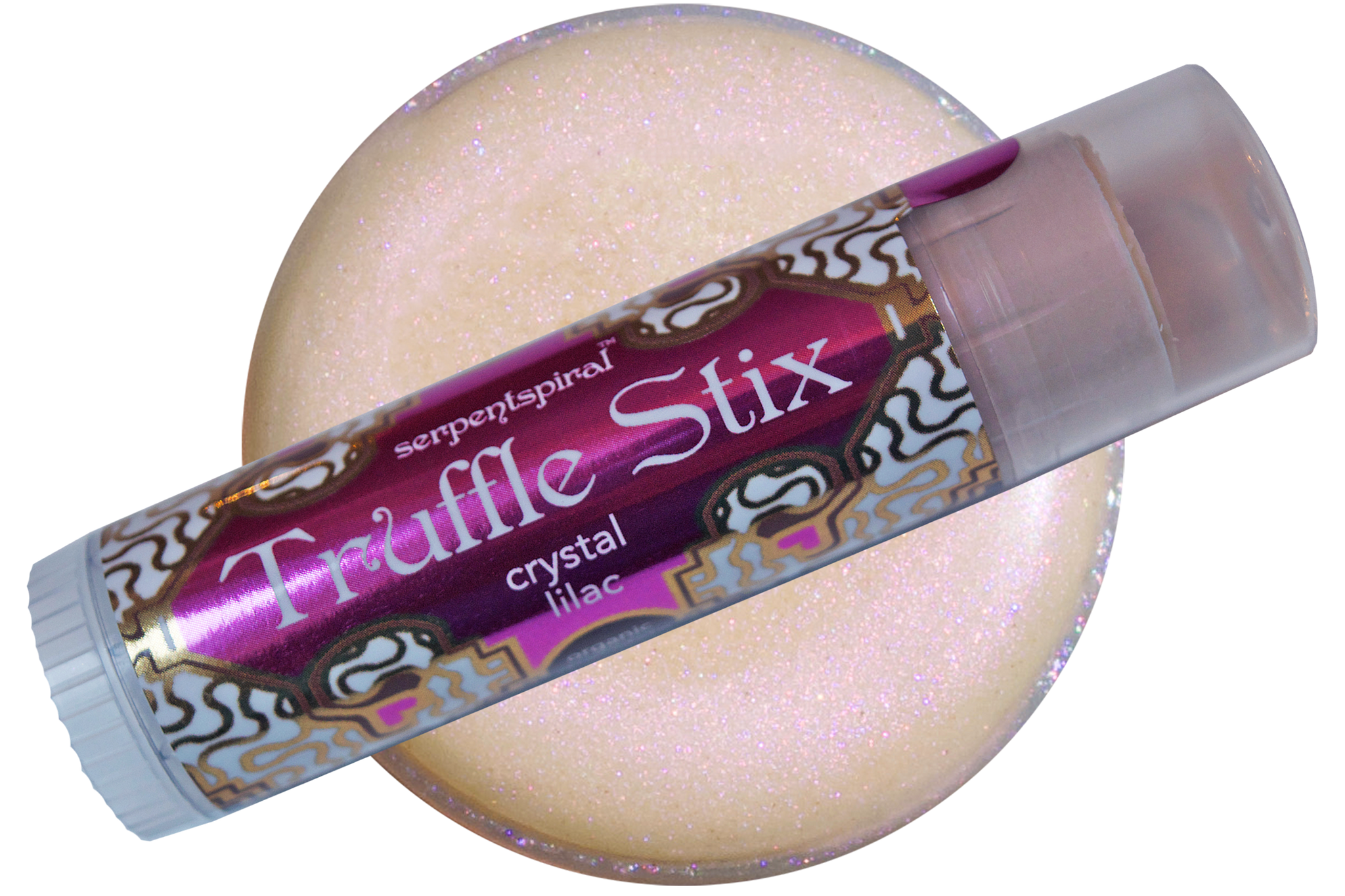 Truffle Stix ~ crystal lilac organic luxury chocolate lip balm