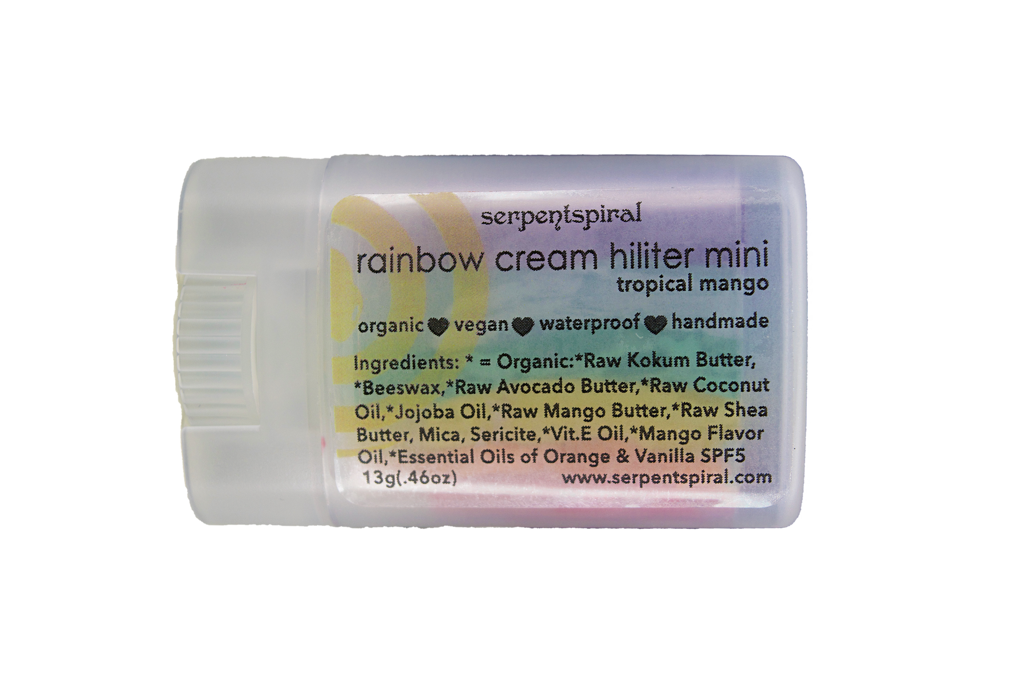 Rainbow Cream Highlighter ~ translucent makeup stix organic